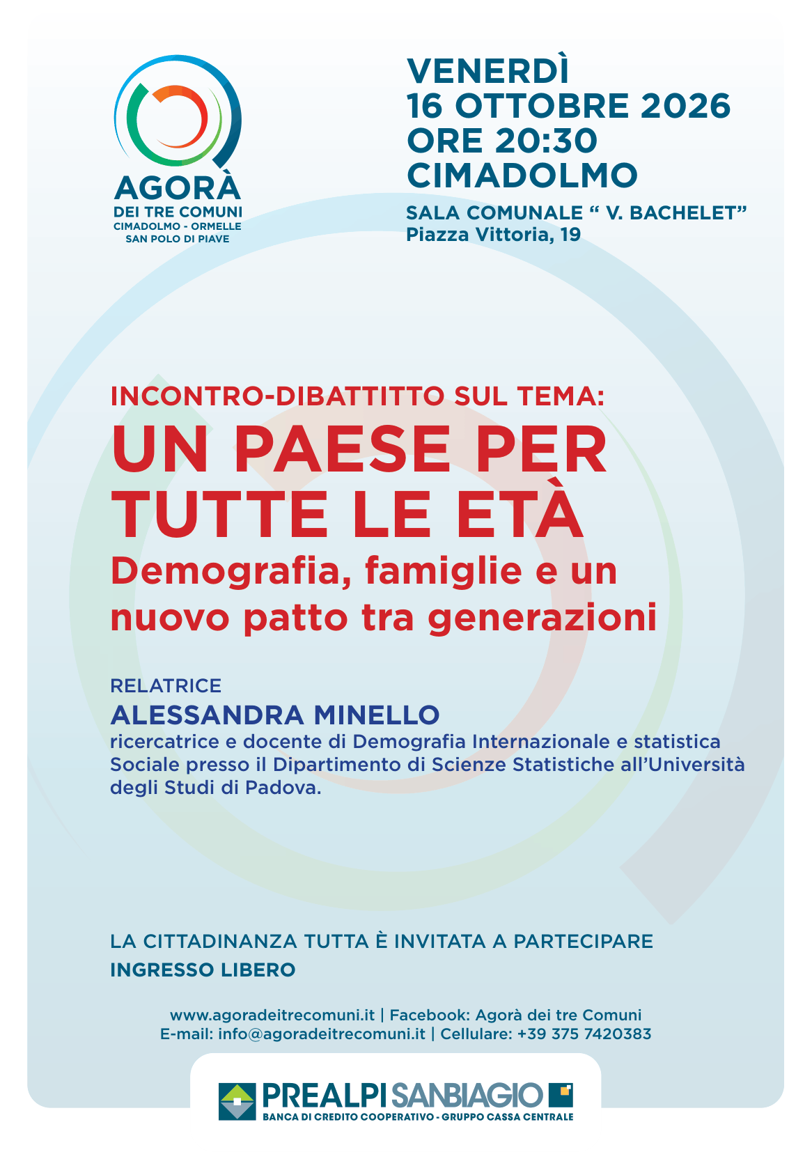 UN PAESE PER TUTTE LE ETÀ: Demografia, famiglie e un nuovo patto tra generazioni